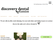 Tablet Screenshot of discoverydental.ca